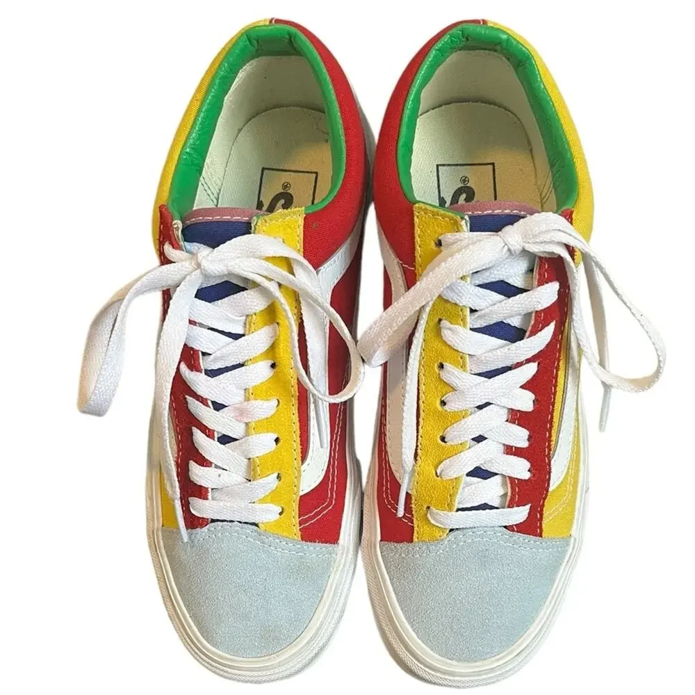 VANS Style 36‎ Sunshine Multi True White Suede Shoes Women’s Sz 8 Men’s Sz 6.5
